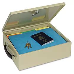 Insulated Metal Jumbo Security Chest With Lock 1 